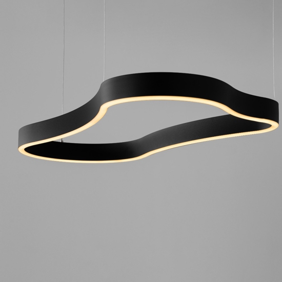 Lampadario moderno design originale colore nero led 3000k
