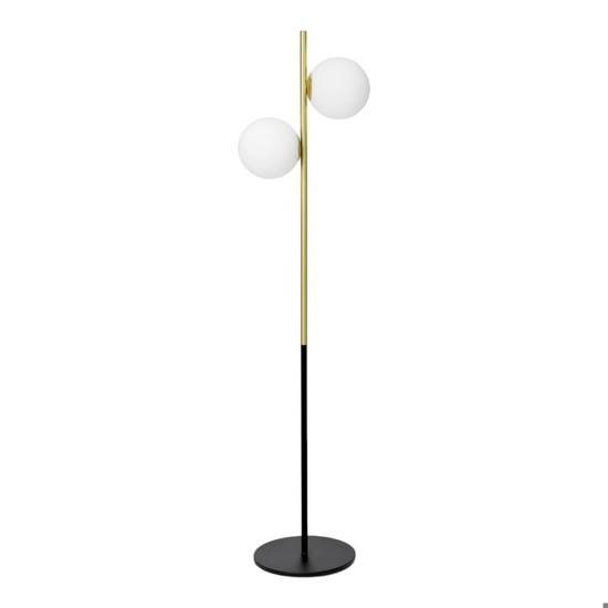 Lampada da terra jugen miloox nero oro moderno