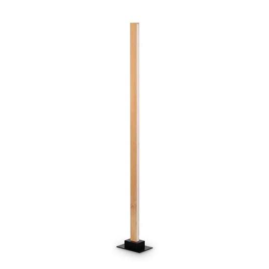 Ideal lux craft pt lampada da terra led 3000k 26w di legno