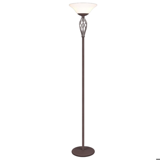 Lampada da terra in stile ferro battuto