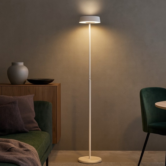 Lampada da terra bianca moderna luce led 30w 3000k biemissione