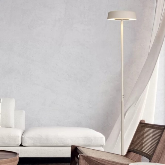 Lampada da terra bianca moderna luce led 30w 3000k biemissione
