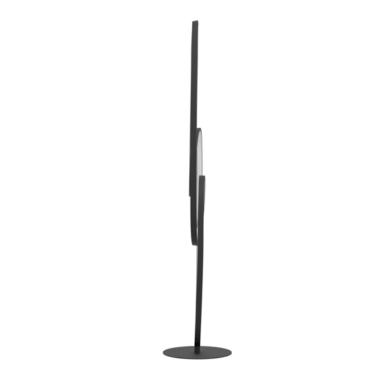 Gianella eglo lampada da terra moderna nera design led 40w 3000k
