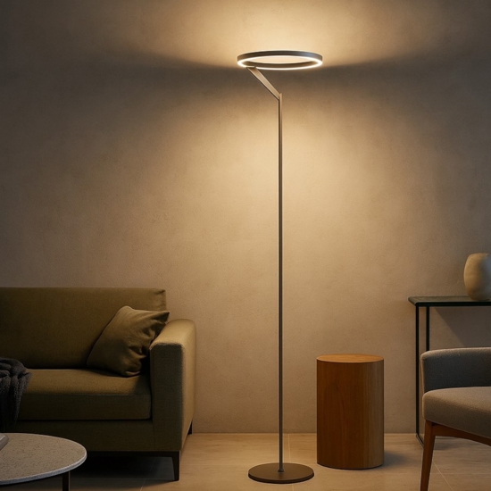 Lampada da terra bronzo moderna led 27w 3000k 4000k vivida meridiana