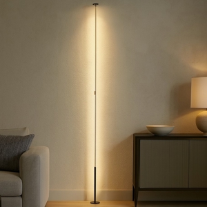 Lampada da terra nera led 3000k cavo allungabile sospesa