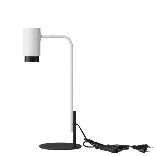 Lampada da tavolo bianca orientabile minimal