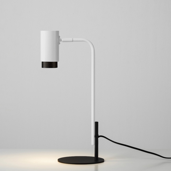Lampada da tavolo bianca orientabile minimal