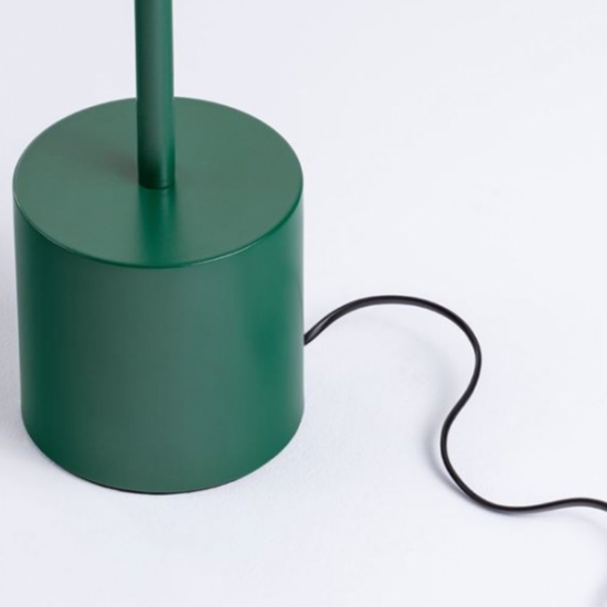Lampada da terra moderna led 3000k tondo verde h136 cm