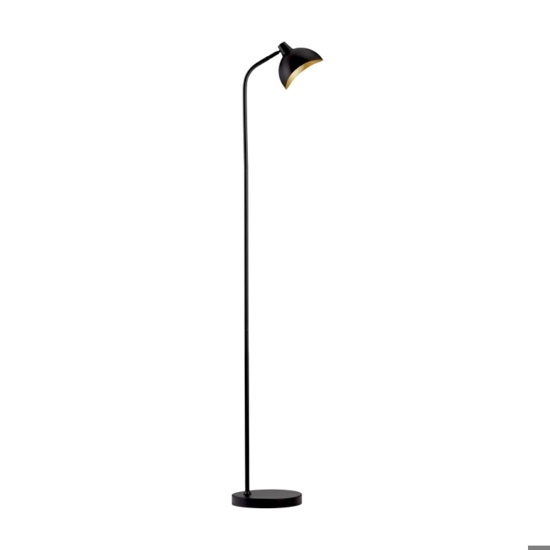 Lampada da terra moderna nera per salotto orientabile