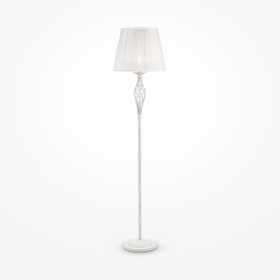 Maytoni grace lampada da terra classica bianca per camera da letto