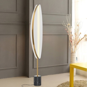 Lampada da terra moderna breeze maytoni led 3000k base effetto marmo