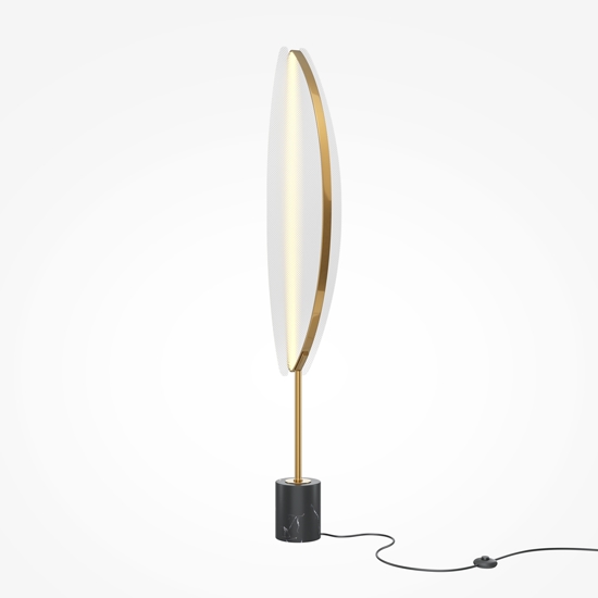 Lampada da terra moderna breeze maytoni led 3000k base effetto marmo