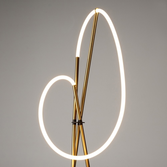 Piantana maytoni design originale led 3000k colore oro tre piedi