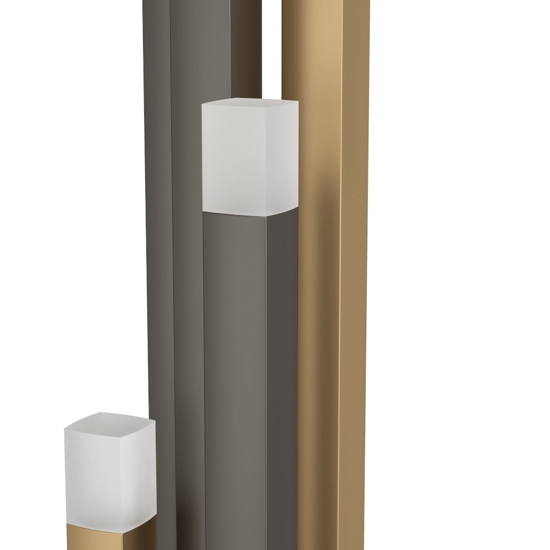 Piantana design moderna nero marrone oro led 18w 3000k dimmerabile eglo estanerios