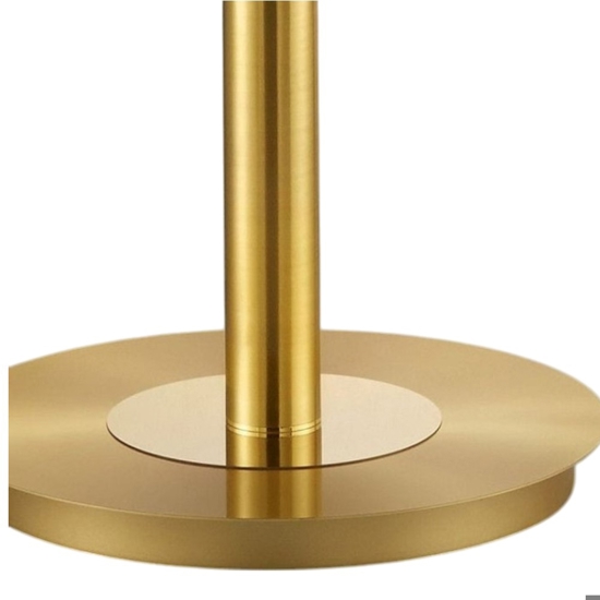 Lampada da terra oro per salotto paralume bianca stile contemporaneo