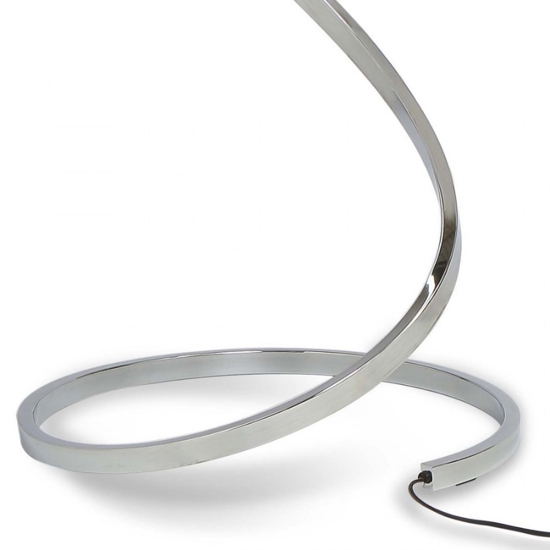 Lampada da terra led per soggiorno design moderna cromo