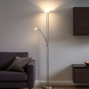 Visualizza i dettagli per Lampada da terra led 22,5w 3000k moderna dimmerabile nickel eglo baya Lampada da terra led 22,5w 3000k moderna dimmerabile nickel eglo baya