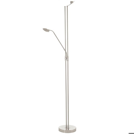 Lampada da terra led 22,5w 3000k moderna dimmerabile nickel eglo baya