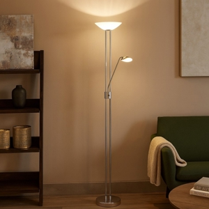 Visualizza i dettagli per Eglo baya lampada da terra led 20w 3000k dimmerabile a stelo moderna cromata Eglo baya lampada da terra led 20w 3000k dimmerabile a stelo moderna cromata