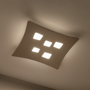 Plafoniera moderna tortora gea luce isotta 