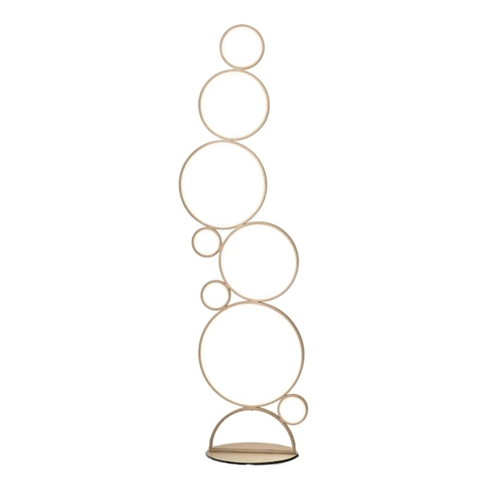 Ondaluce pt pois oro lampada da terra led 3000k cerchi design moderna