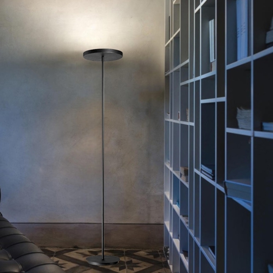 Colonna pt4 ideal lux lampada da terra moderna nera gx53 led 3000k