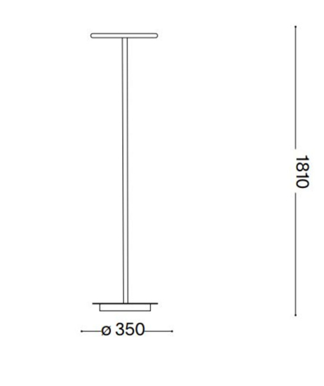 Colonna pt4 ideal lux lampada da terra moderna nera gx53 led 3000k