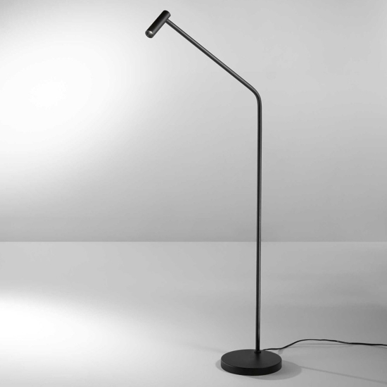 Ideal lux easy pt lampada da terra nera design led 3,5w 3000k orientabile