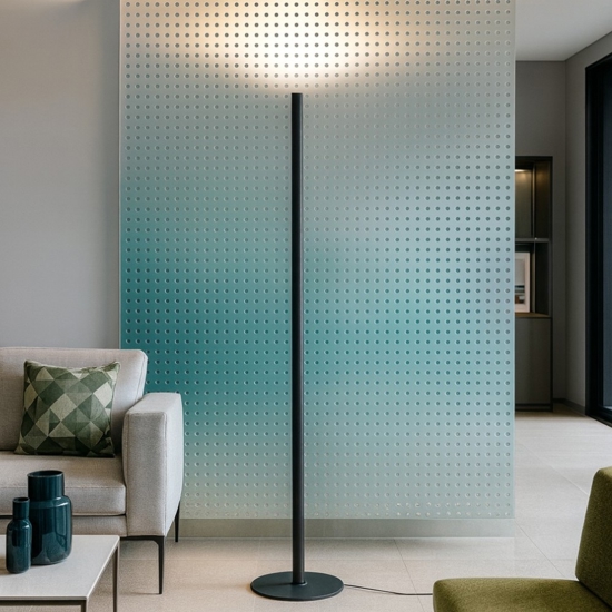 Look pt1 ideal lux lampada da terra led 24w 3000k nera