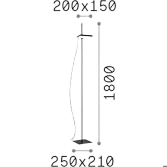 Ideal lux lift pt lampada da terra nera led 17w 3000k Ideal lux lift pt lampada da terra nera led 17w 3000k