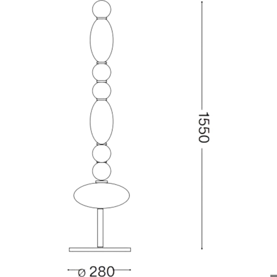 Lumiere pt lampada piantana design led 53w 3000k