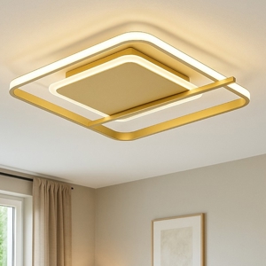 Plafoniera oro per cucina led 3000k quadrata