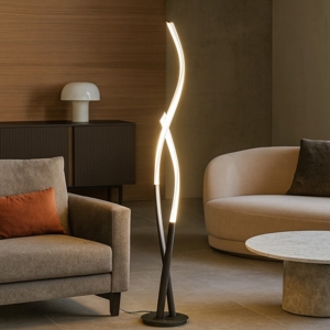 Visualizza i dettagli per Piantana design fiamma con finiture titanio led 30w 2250lm 3000k dimm Piantana design fiamma con finiture titanio led 30w 2250lm 3000k dimm