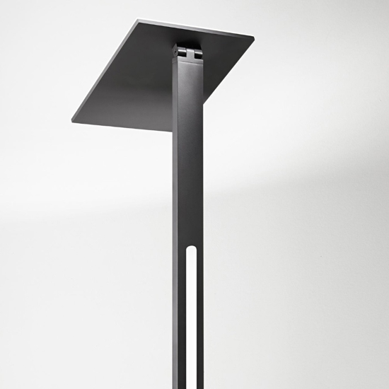 Perenz quadra piantana moderna nera orientabile led cct dimmerabile