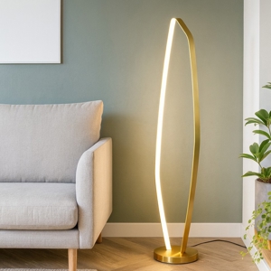 Visualizza i dettagli per Eglo vallerosa lampada da terra oro ottone design moderna led 25w 3000k Eglo vallerosa lampada da terra oro ottone design moderna led 25w 3000k