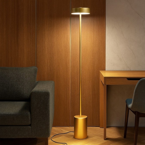 Piantana oro design minimale moderna led 17w 3000k