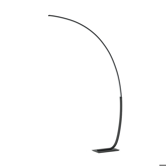 Lampada ad arco led nera moderna pt keep ondaluce