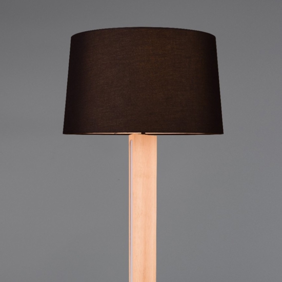 Piantana moderna per salotto led 3000k h150 cm nera in legno