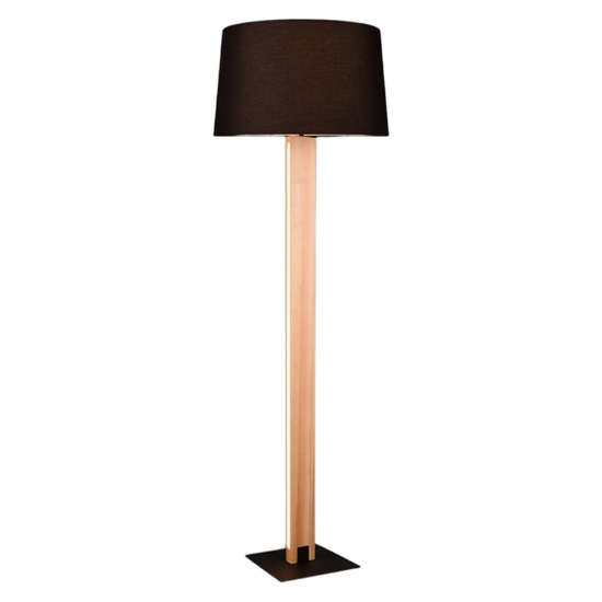 Piantana moderna per salotto led 3000k h150 cm nera in legno