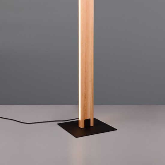 Piantana moderna per salotto led 3000k h150 cm nera in legno