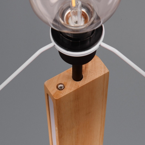 Piantana moderna per salotto led 3000k h150 cm nera in legno