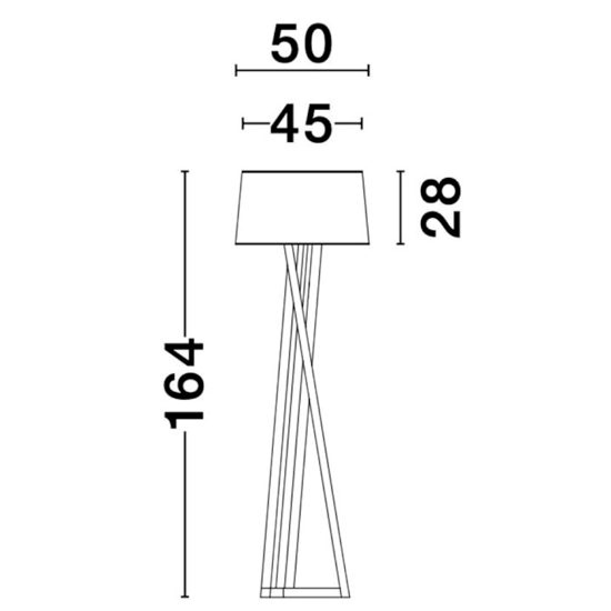 Lampada da terra moderna in legno per salotto h164 cm