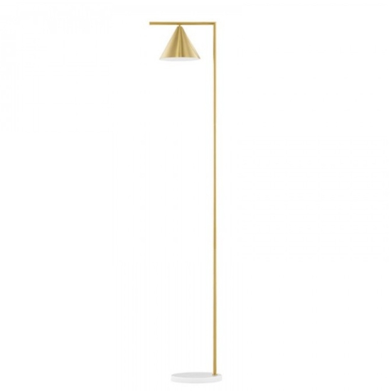 Lampada da terra moderna paralume conico base in marmo
