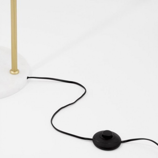Lampada da terra moderna paralume conico base in marmo
