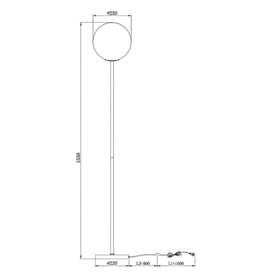 Maytoni lampada da terra ring moderna colore oro per camera da letto