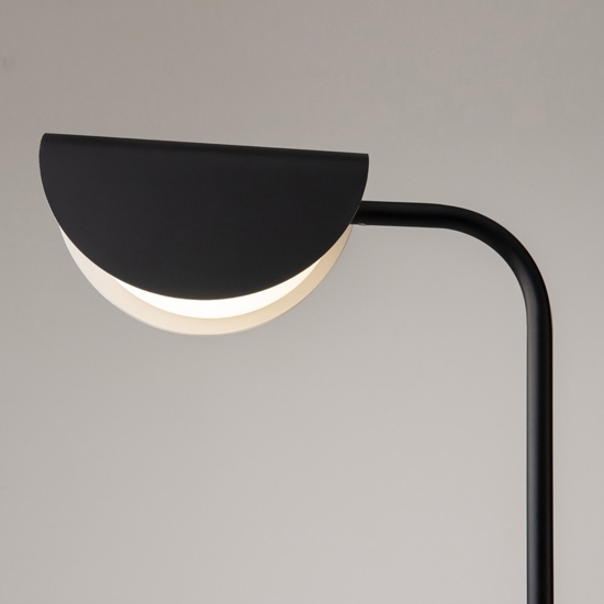 Maytoni lampada da terra mollis moderna nera per salotto h140 cm