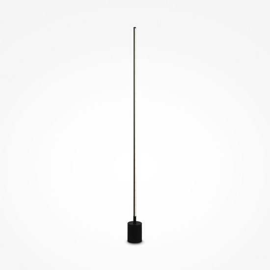 Lampada da terra moderna maytoni flow led da 3000k a 6000k nera sottile