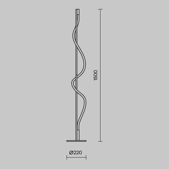 Maytoni tau lampada da terra moderna led 3000k design minimalista