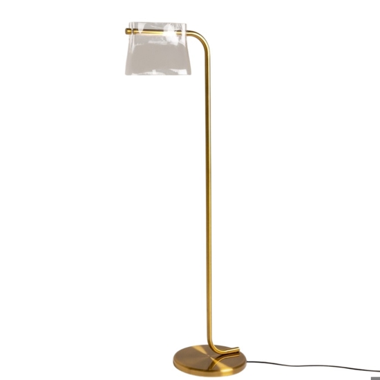 Maytoni lampada da terra cabaret moderna led 3000k in vetro soffiato
