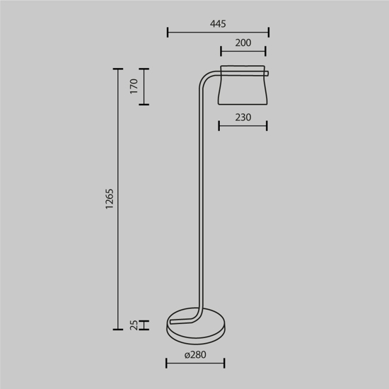 Maytoni lampada da terra cabaret moderna led 3000k in vetro soffiato